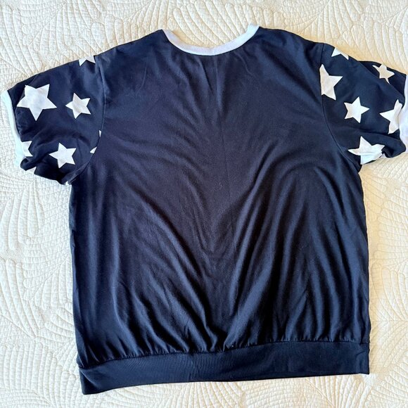 🦋 5 for $25 Torrid David Bowie Cotton Drop Shoulder Varsity Tee Size 1X - Picture 2 of 7